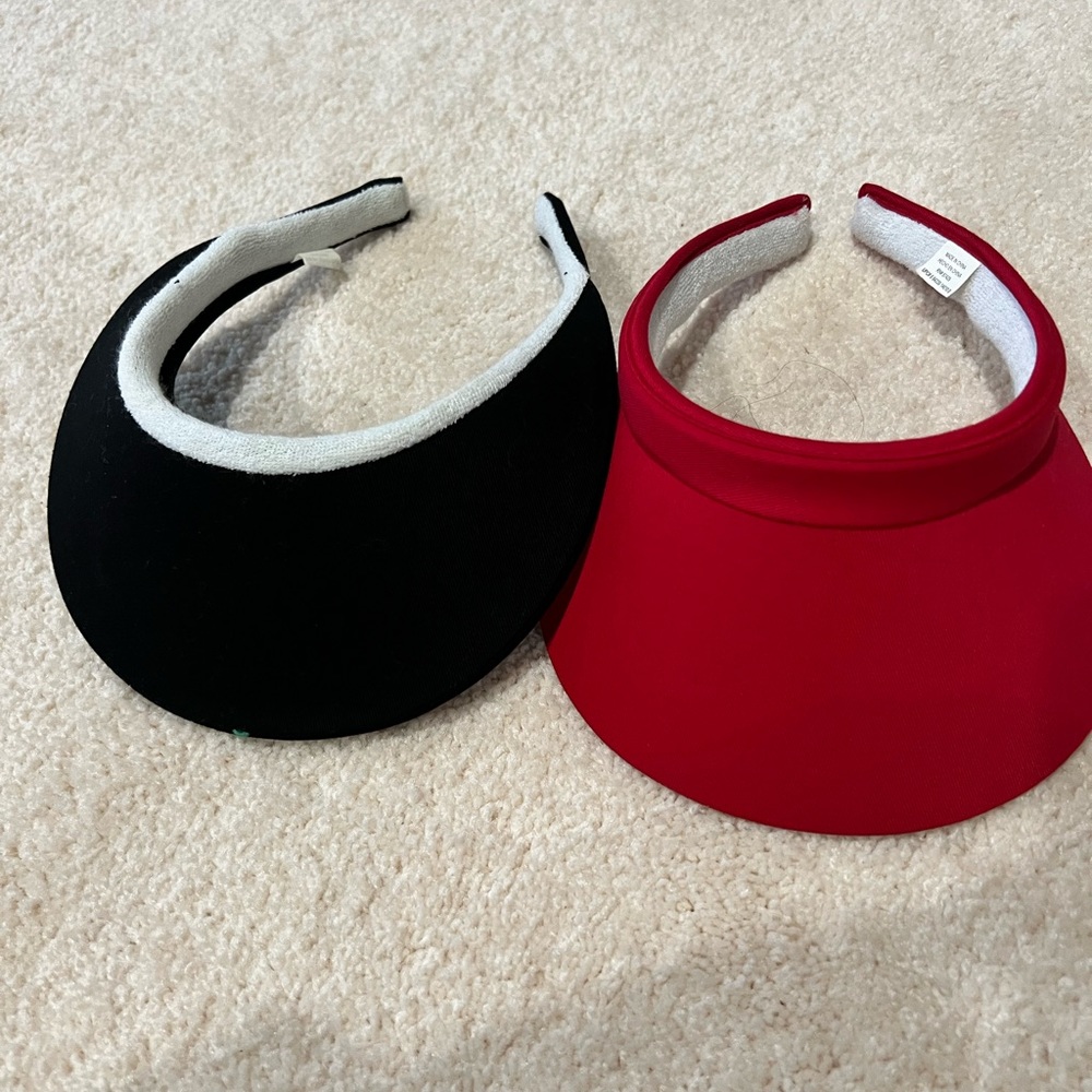 2 Pcs Sports Sun Visor Hat Cloth Covered Slip on Visor Cotton Womens Visor Cap